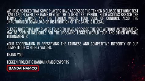 tekken 8 crack status|Tekken 8 cracked beta users might get banned by Bandai Namco .